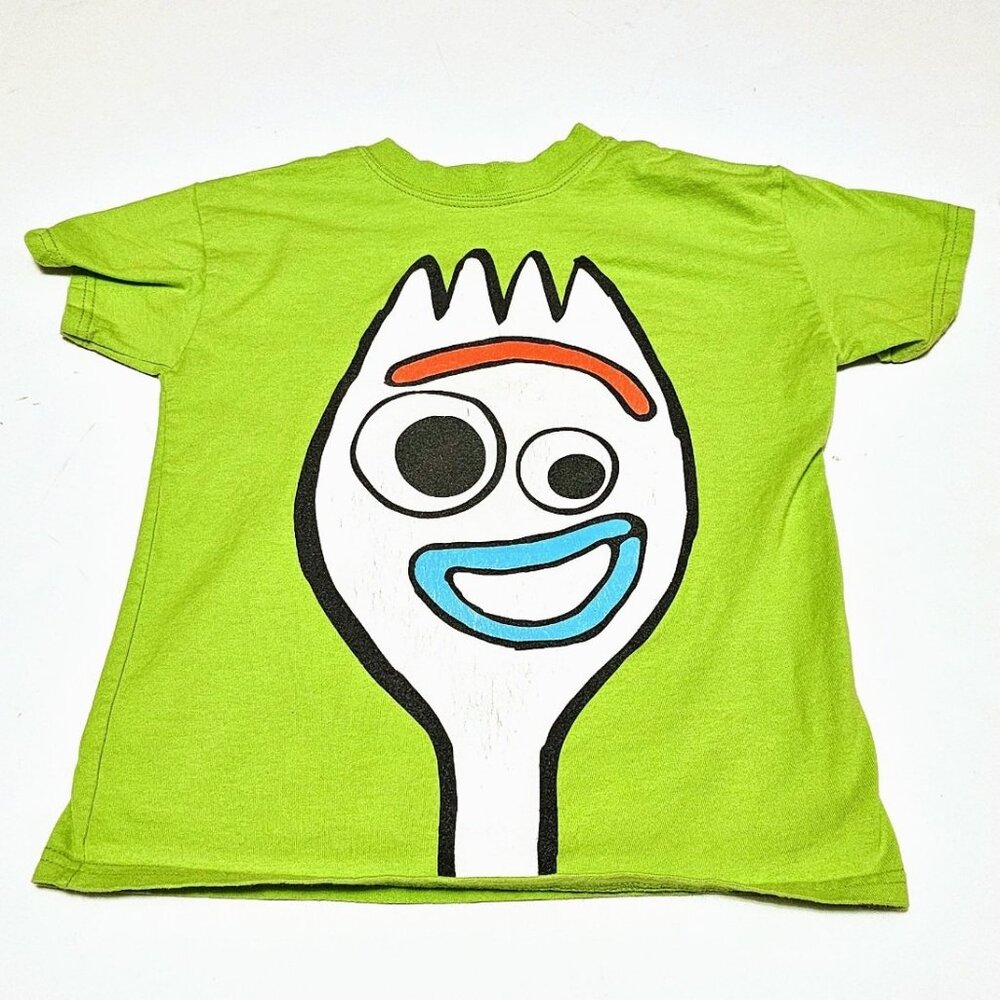 Kids Short Sleeve Fork Character Tee - Lime Green